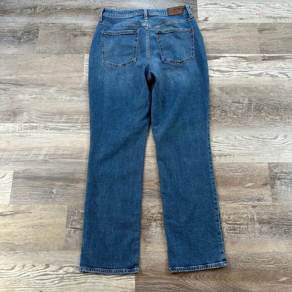 Madewell Slim Demi-Boot Jeans Blue Cotton Blend Mid Rise Fair Trade 29T - Picture 3 of 7